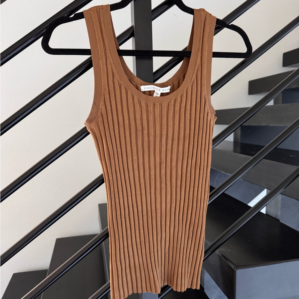 Veronica Beard Sandra Tank in Cognac